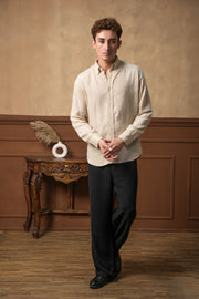 Tuscan Oat Linen Shirt