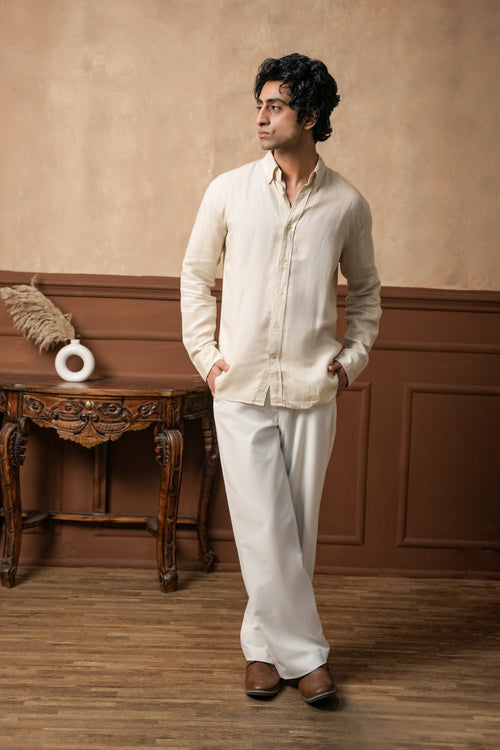Alabaster Sand Linen Shirt