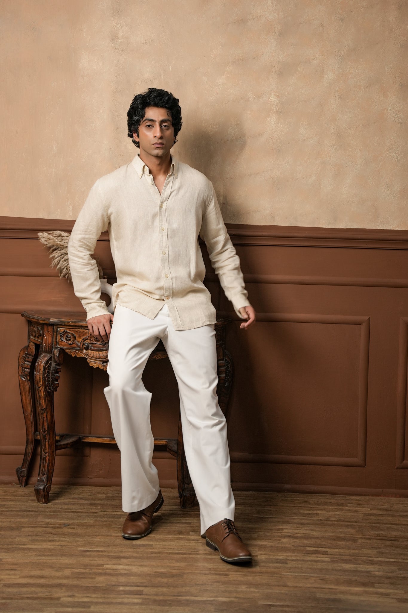 Alabaster Sand Linen Shirt