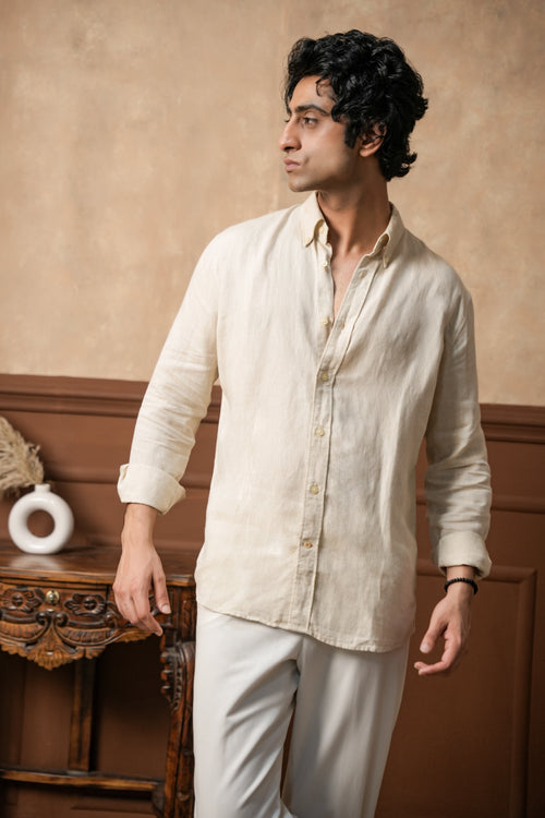 Alabaster Sand Linen Shirt
