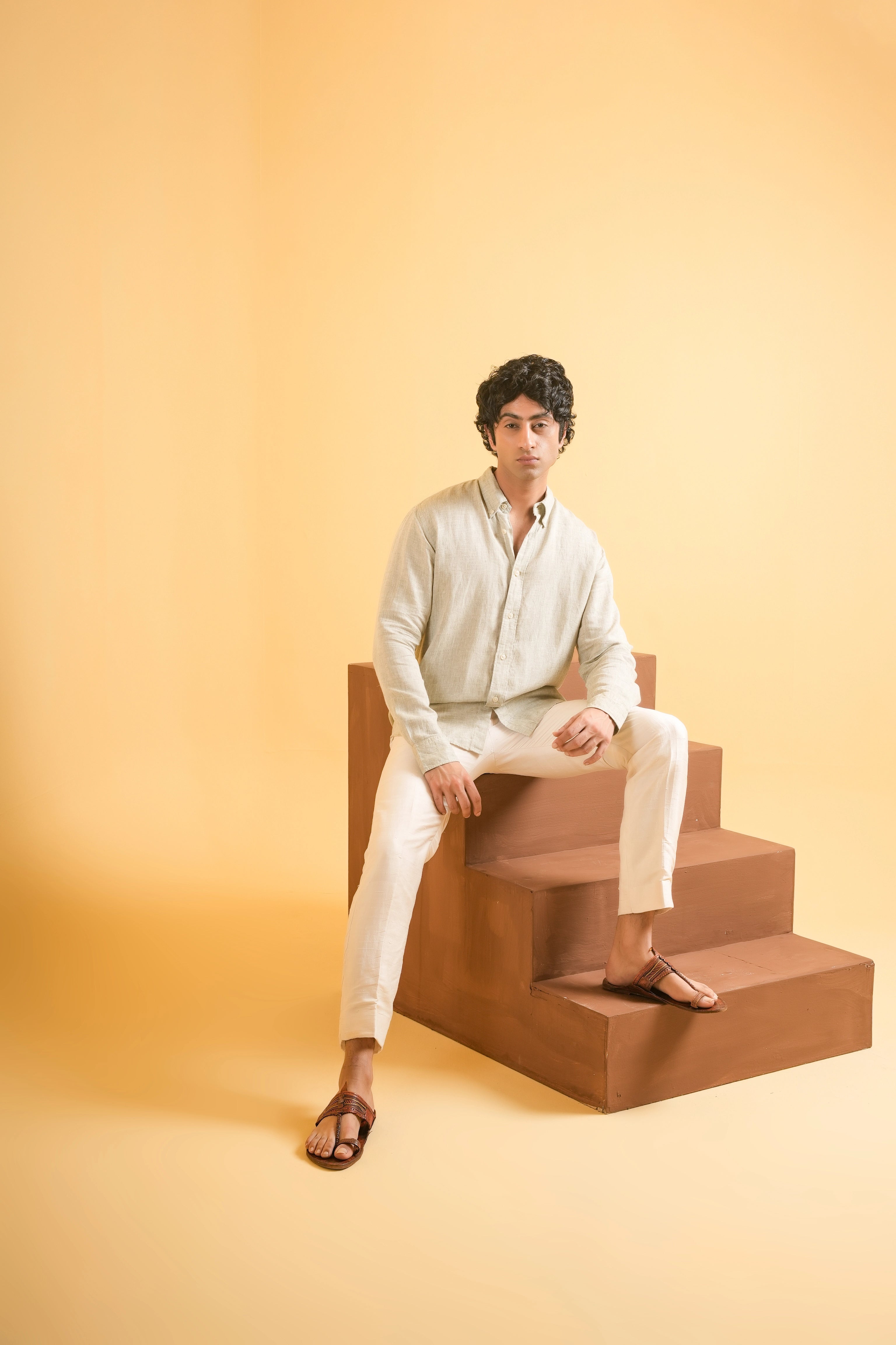 Riviera Sand Linen Shirt