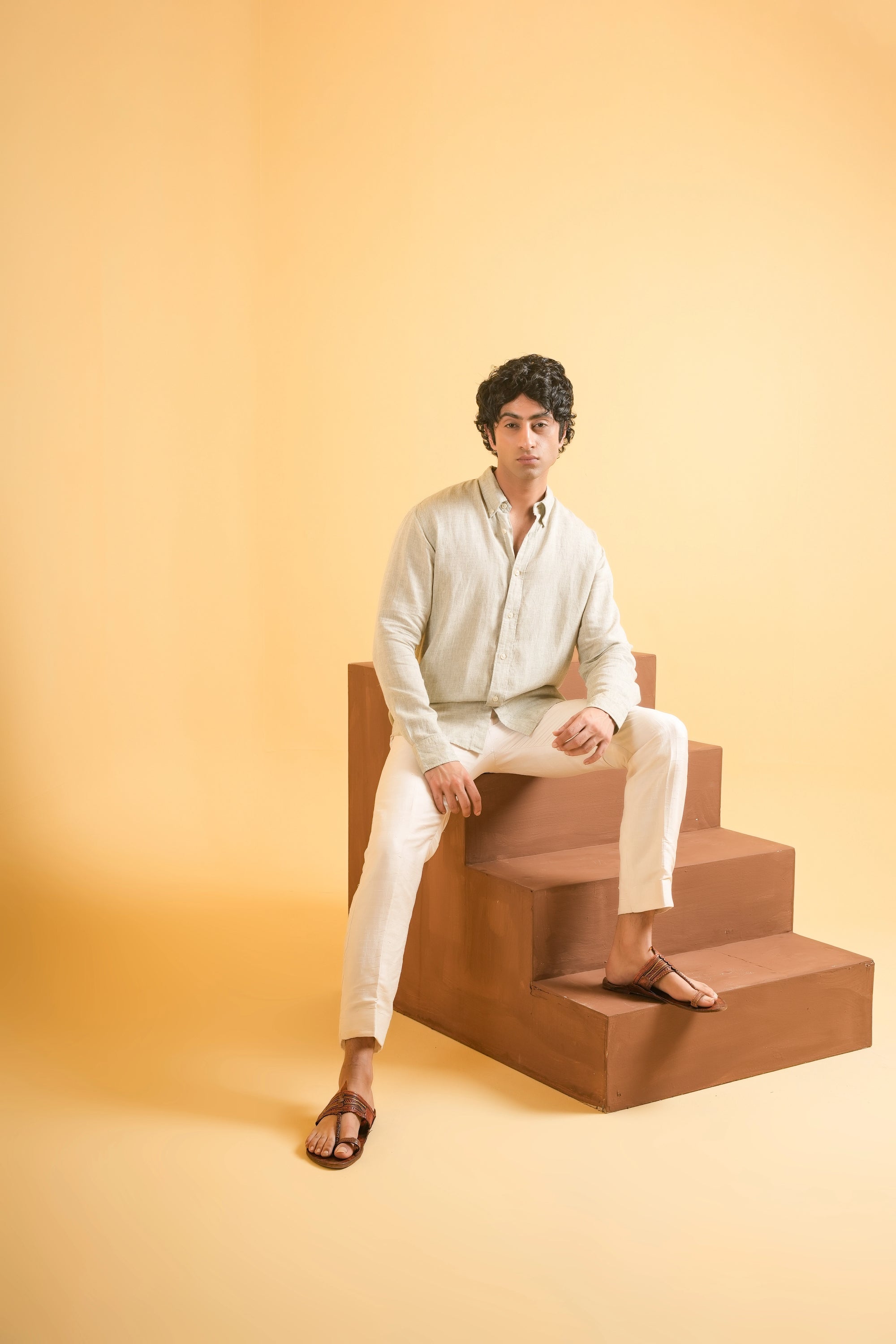 Riviera Sand Linen Shirt