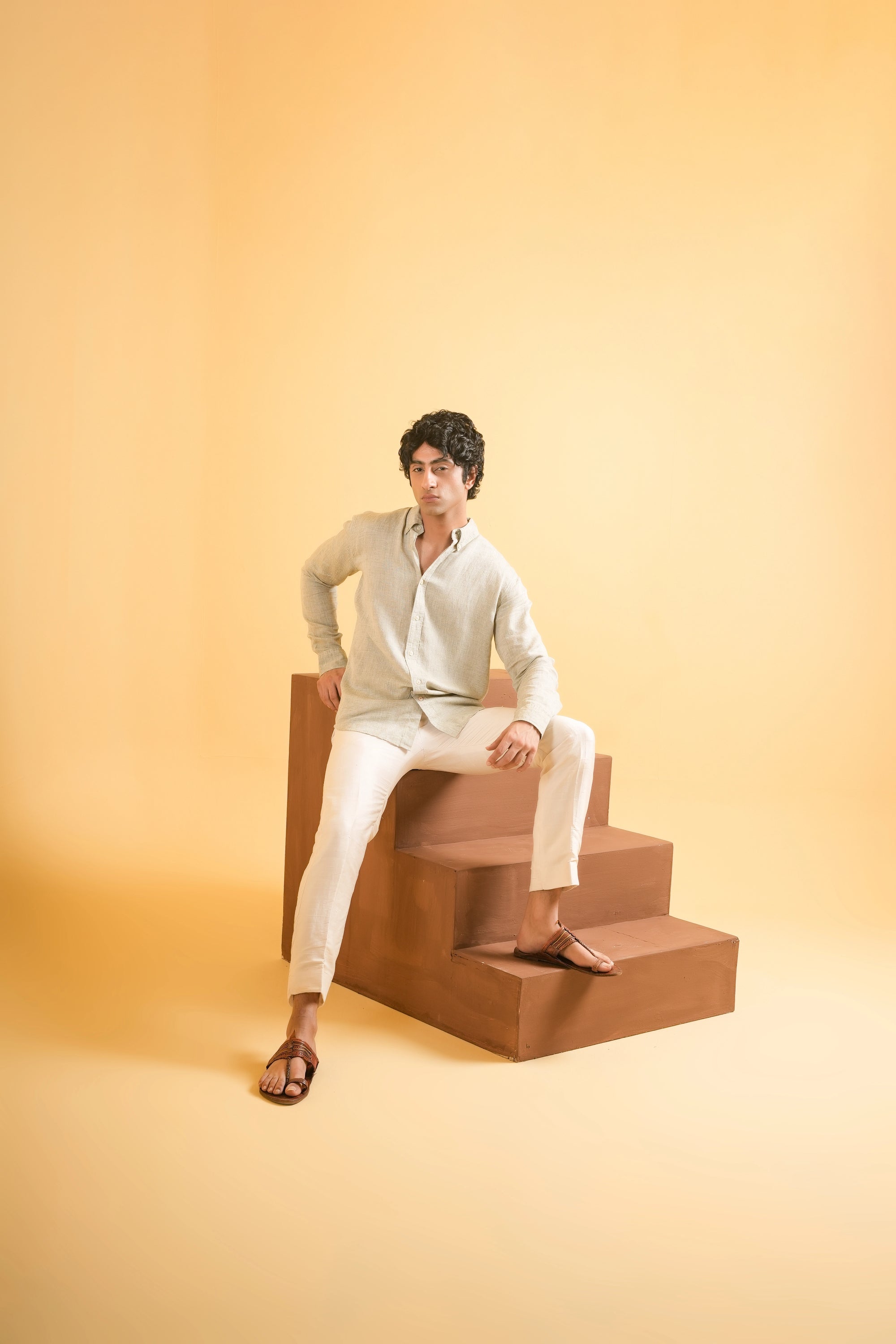 Riviera Sand Linen Shirt