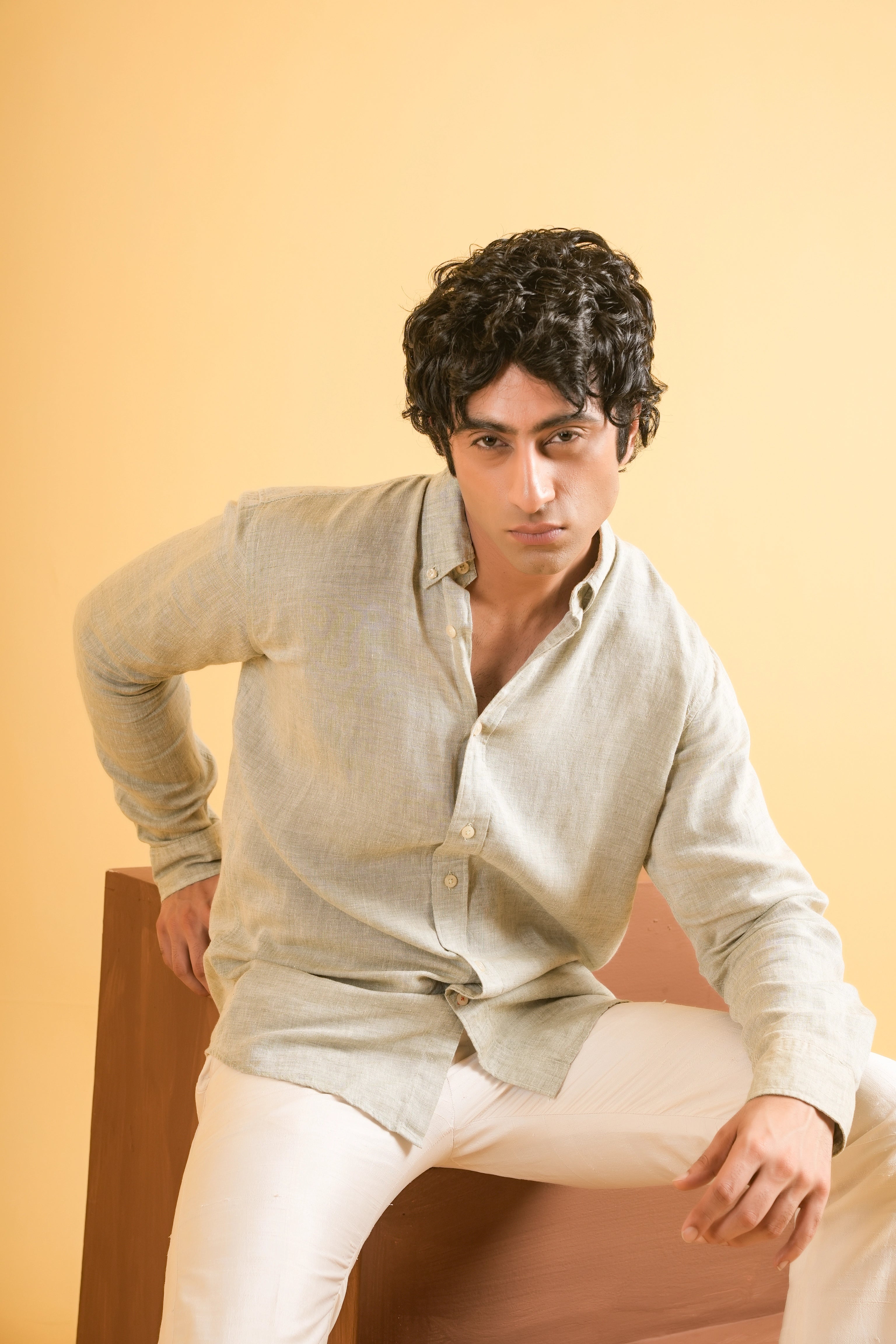 Riviera Sand Linen Shirt