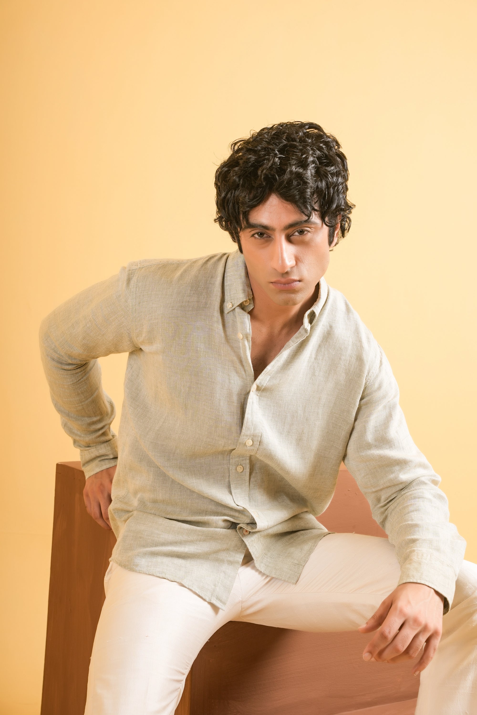 Riviera Sand Linen Shirt