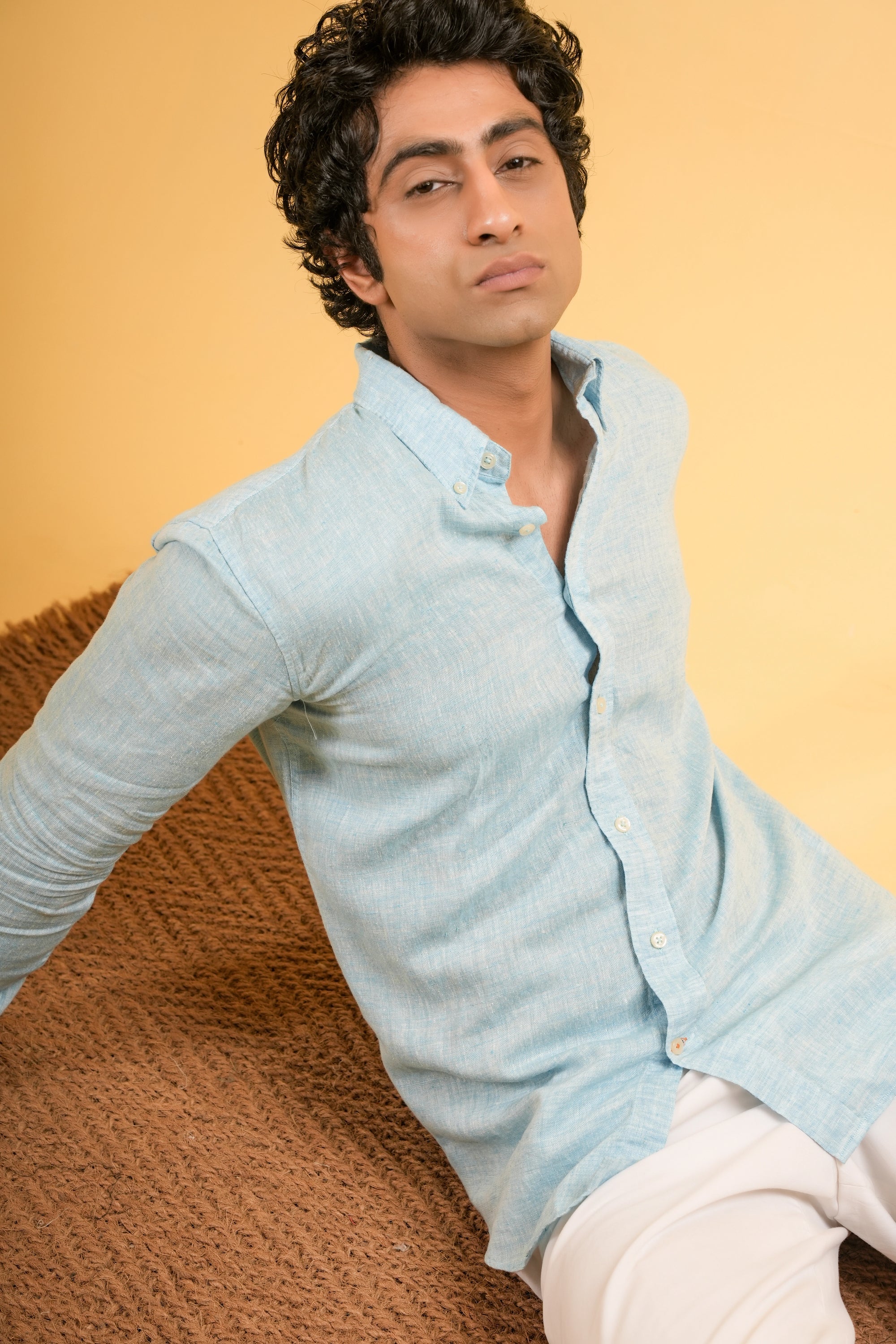 Adriatic Sky Linen Shirt