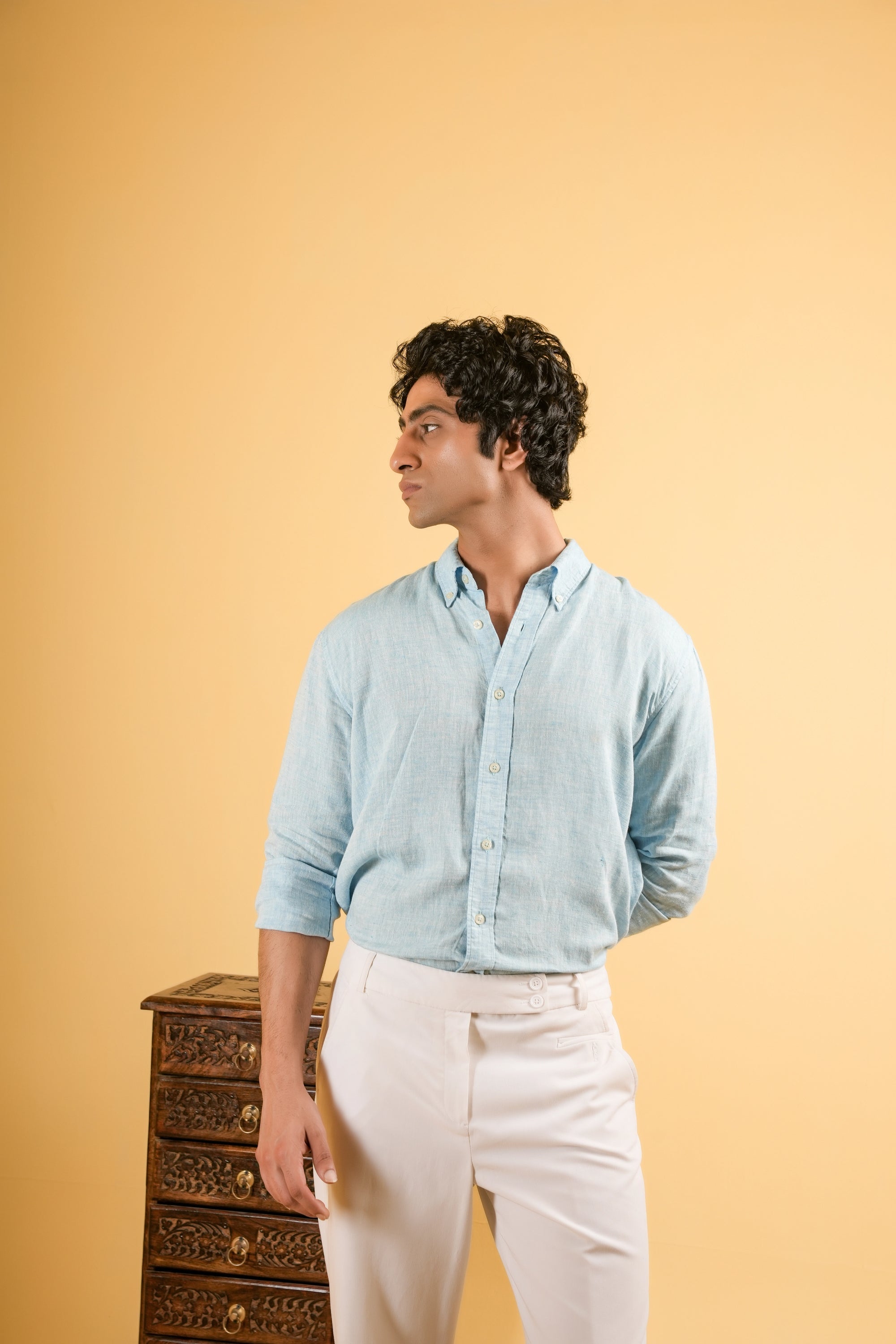 Adriatic Sky Linen Shirt