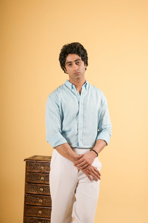 Adriatic Sky Linen Shirt