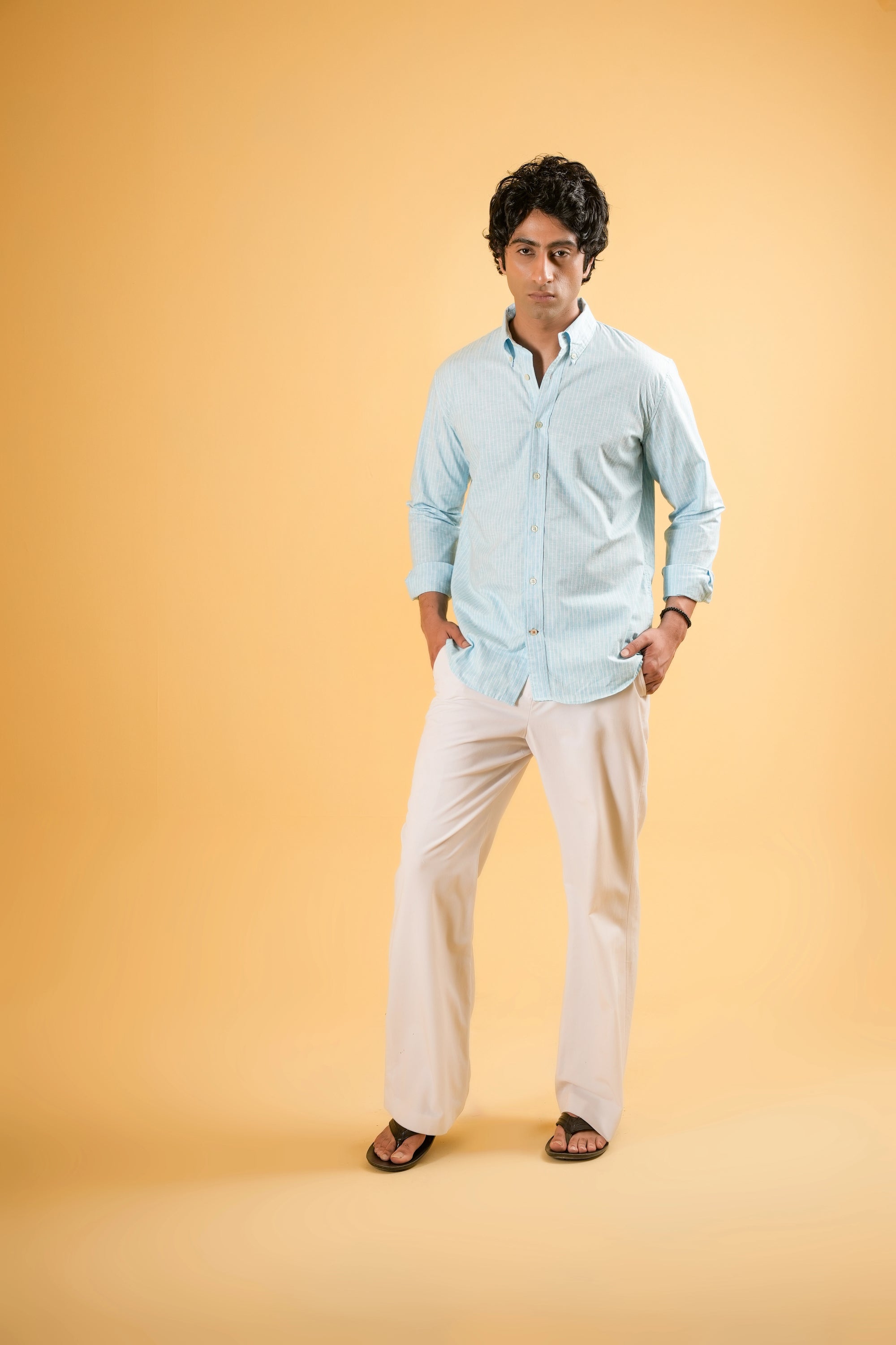 Celeste Stripe Linen Blended Shirt