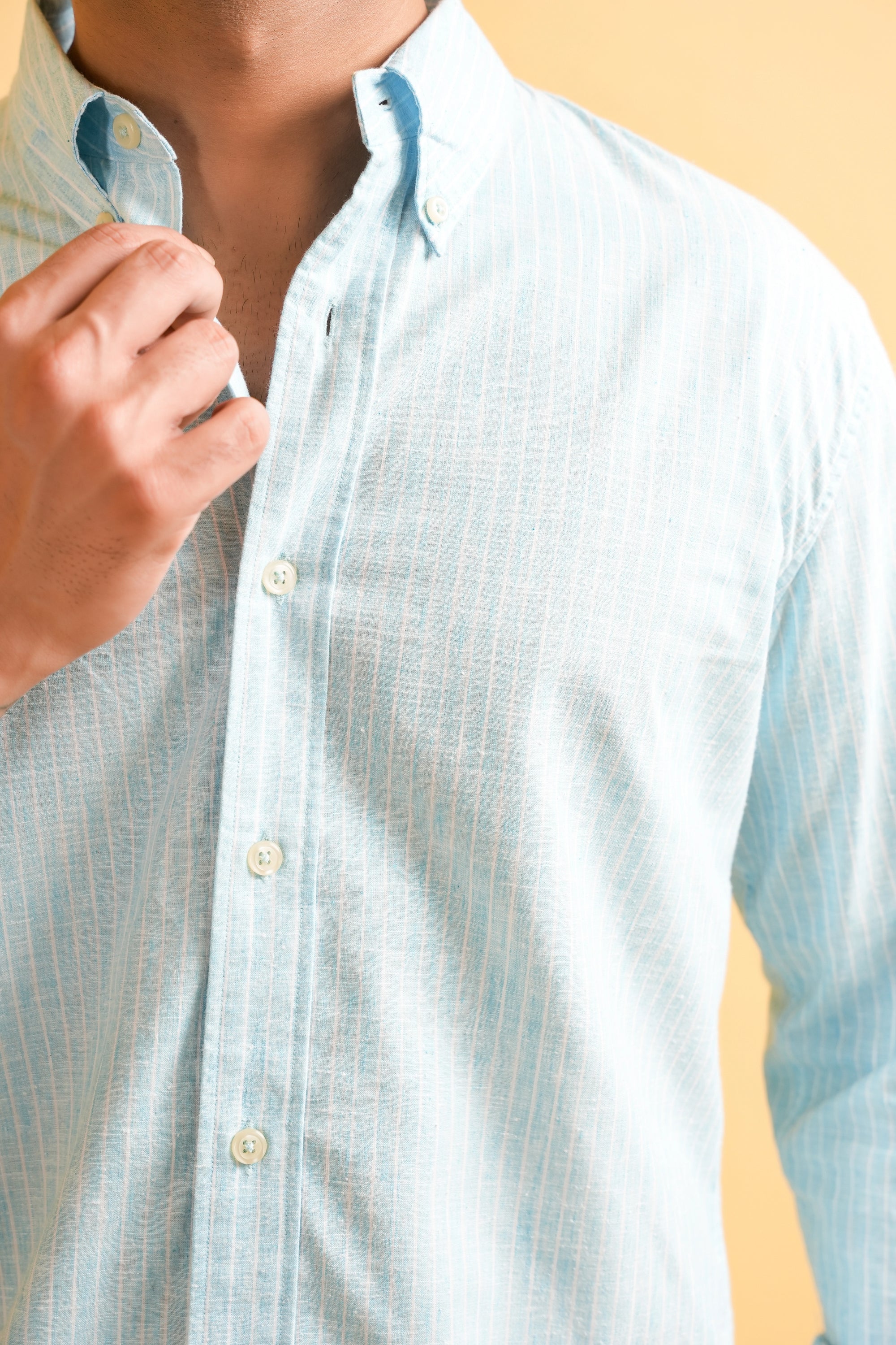 Celeste Stripe Linen Blended Shirt