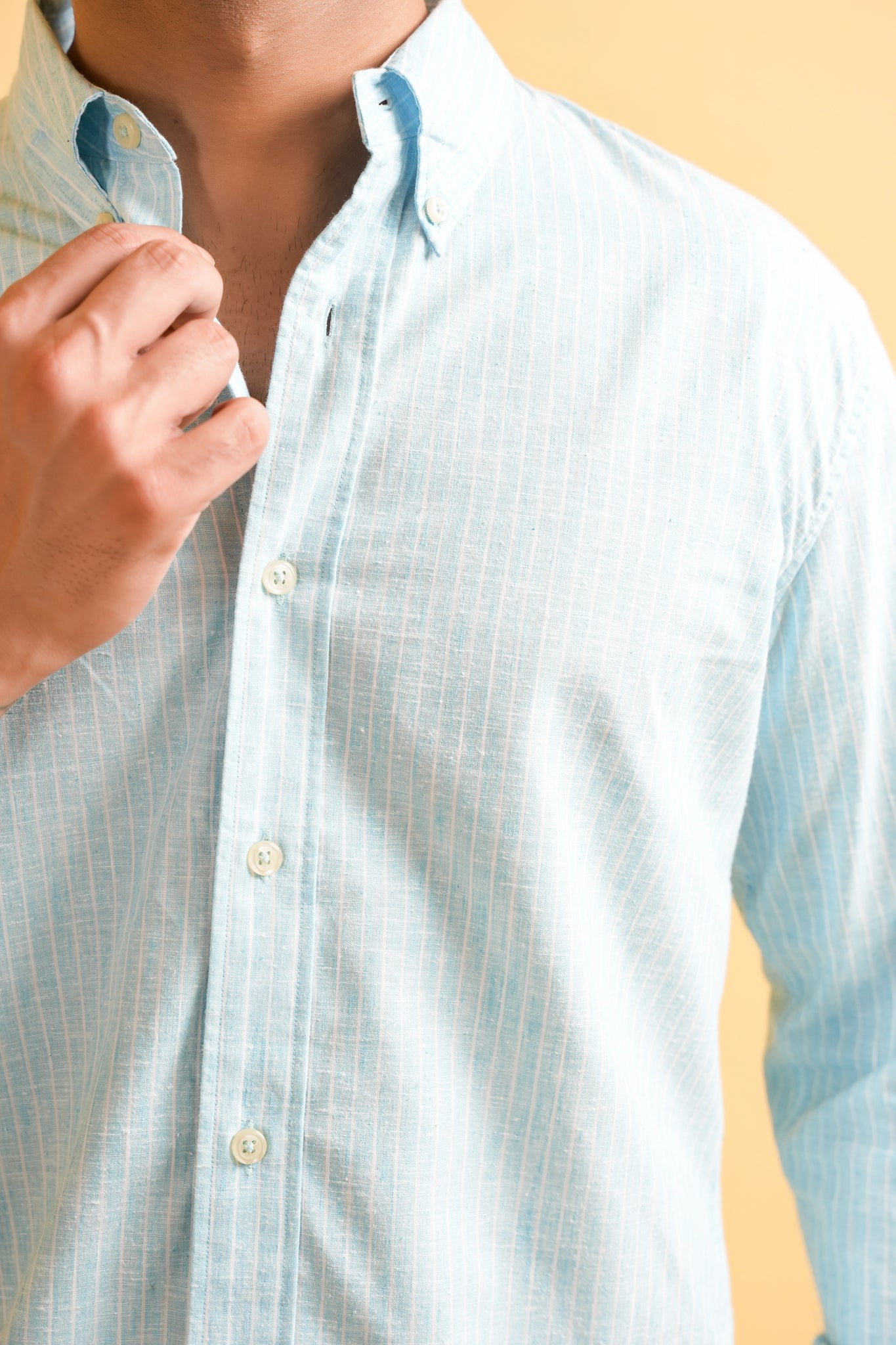 Celeste Stripe Linen Blended Shirt