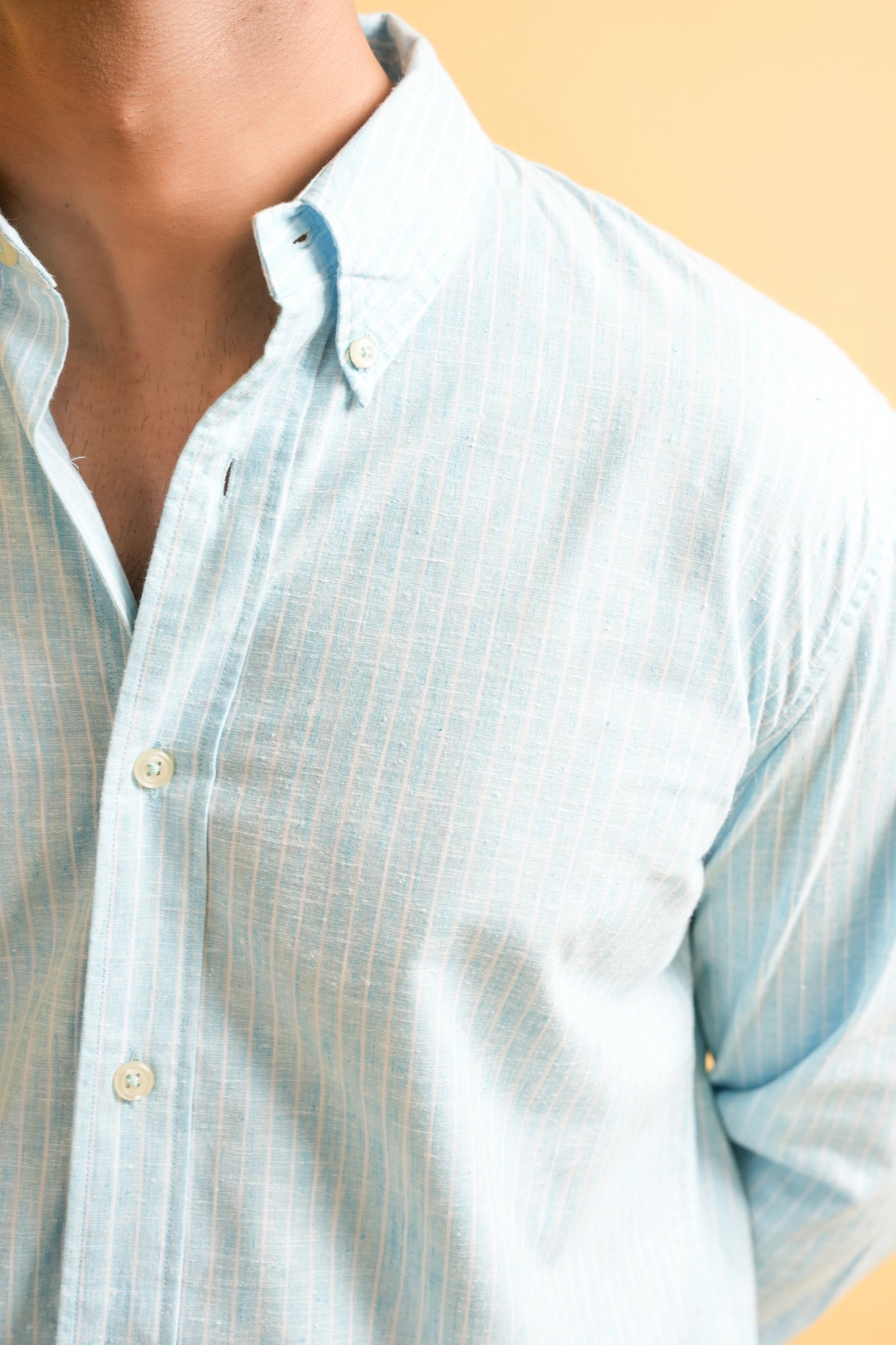 Celeste Stripe Linen Blended Shirt
