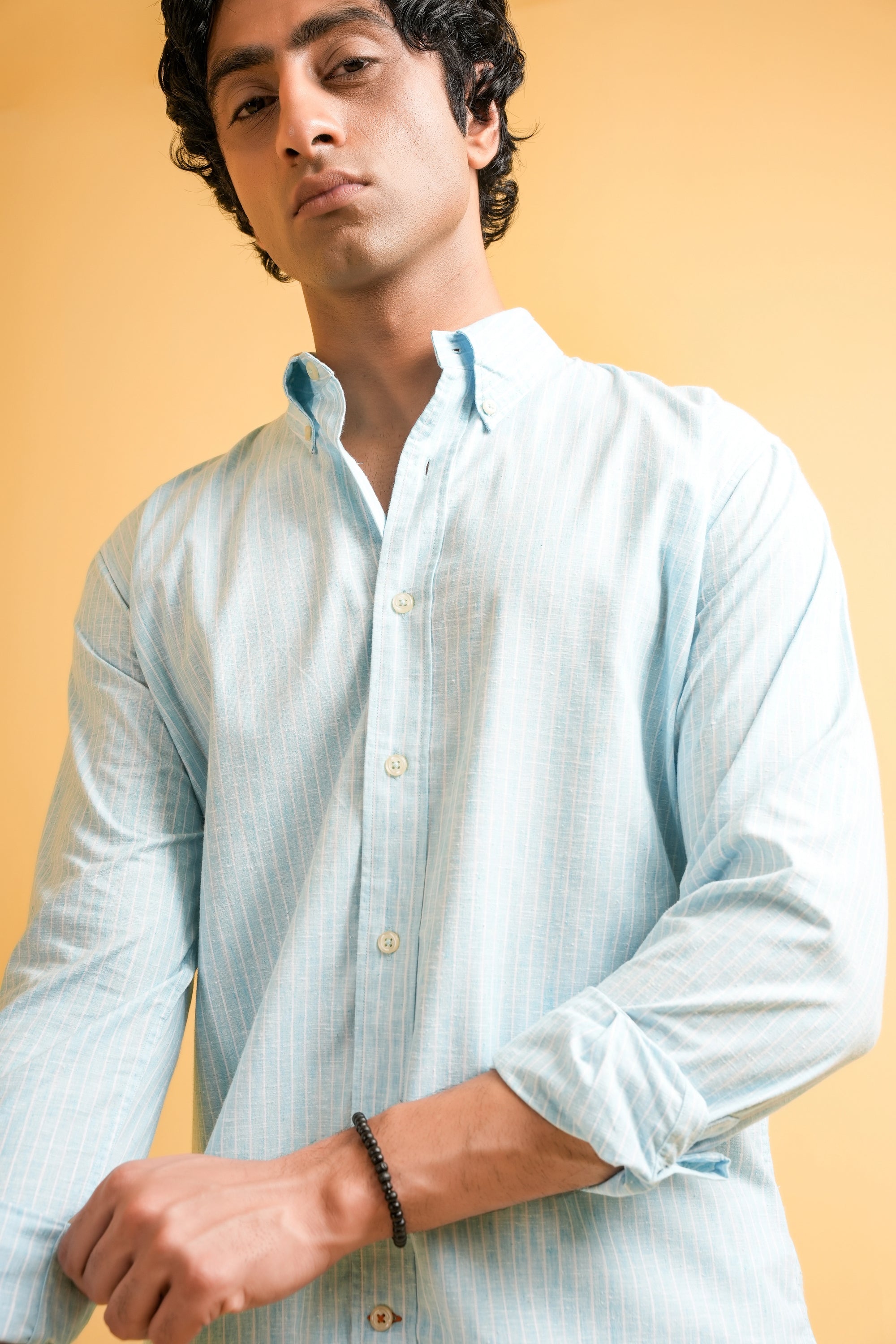 Celeste Stripe Linen Blended Shirt