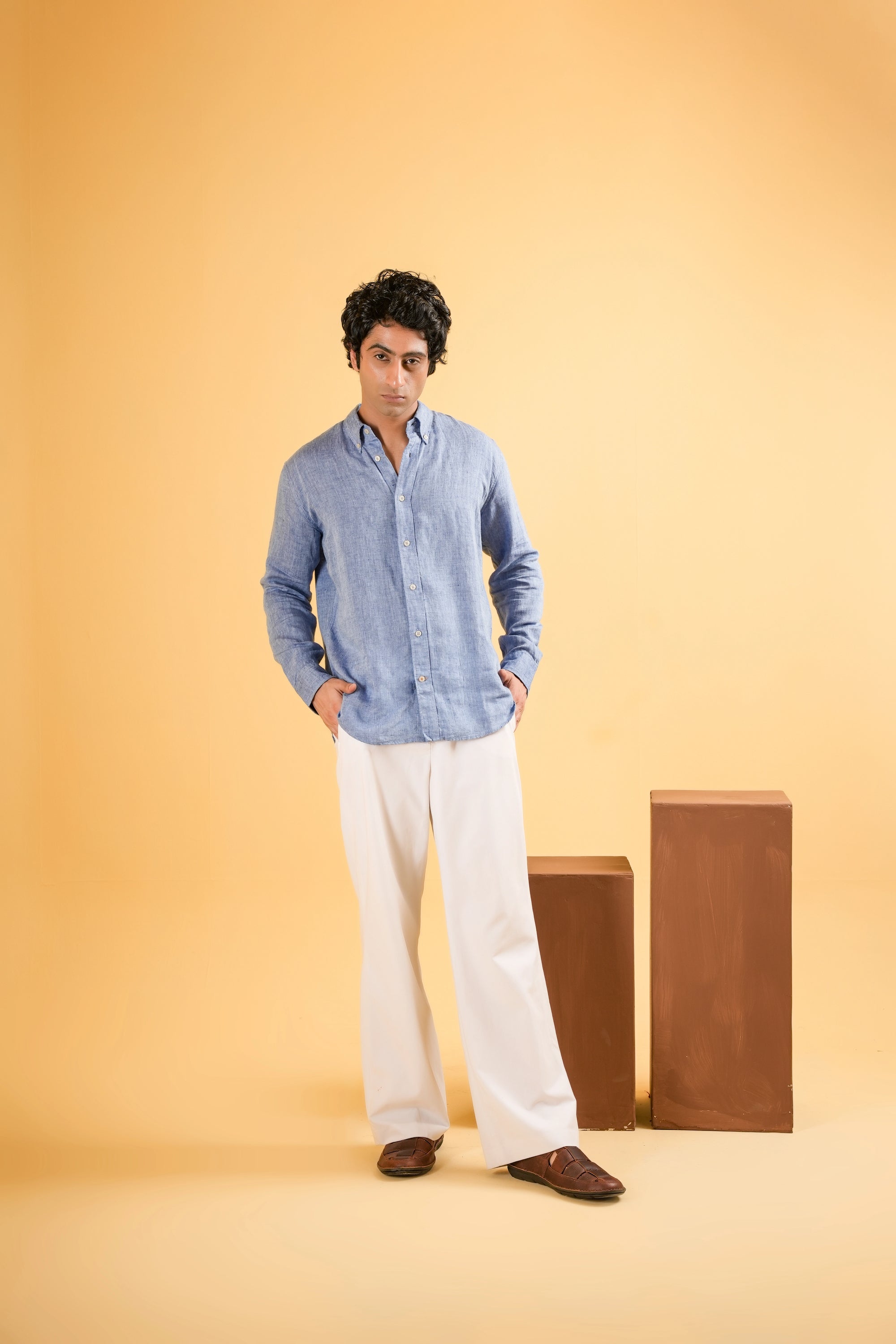 Azure Mist Linen Shirt