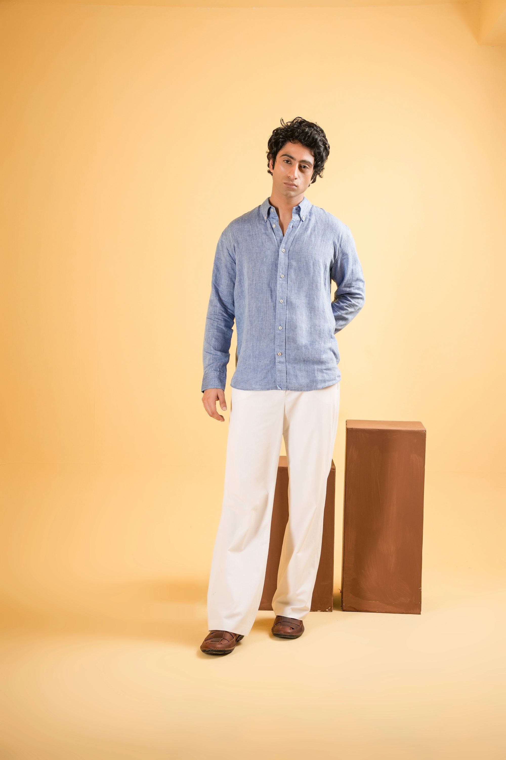 Azure Mist Linen Shirt