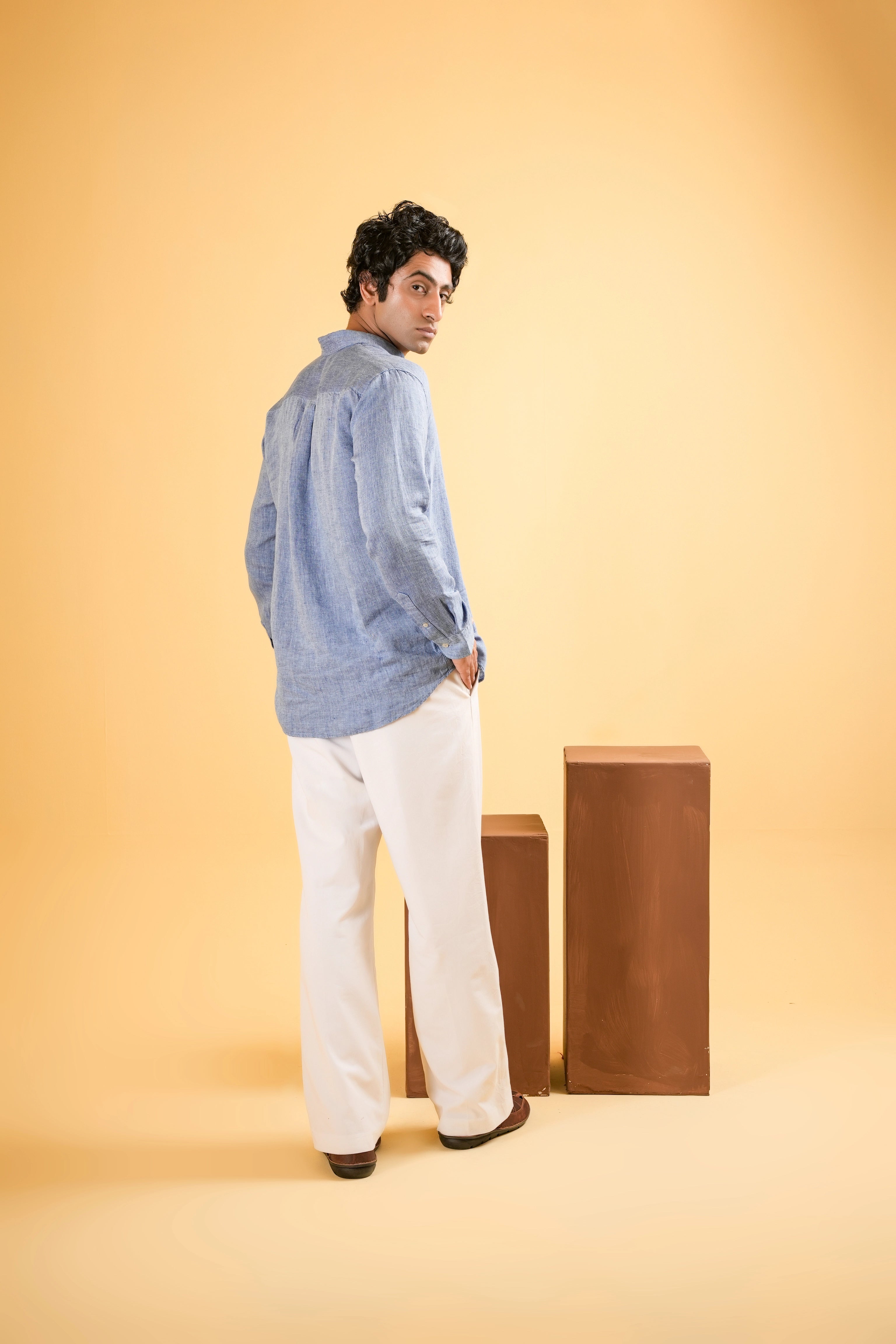 Azure Mist Linen Shirt