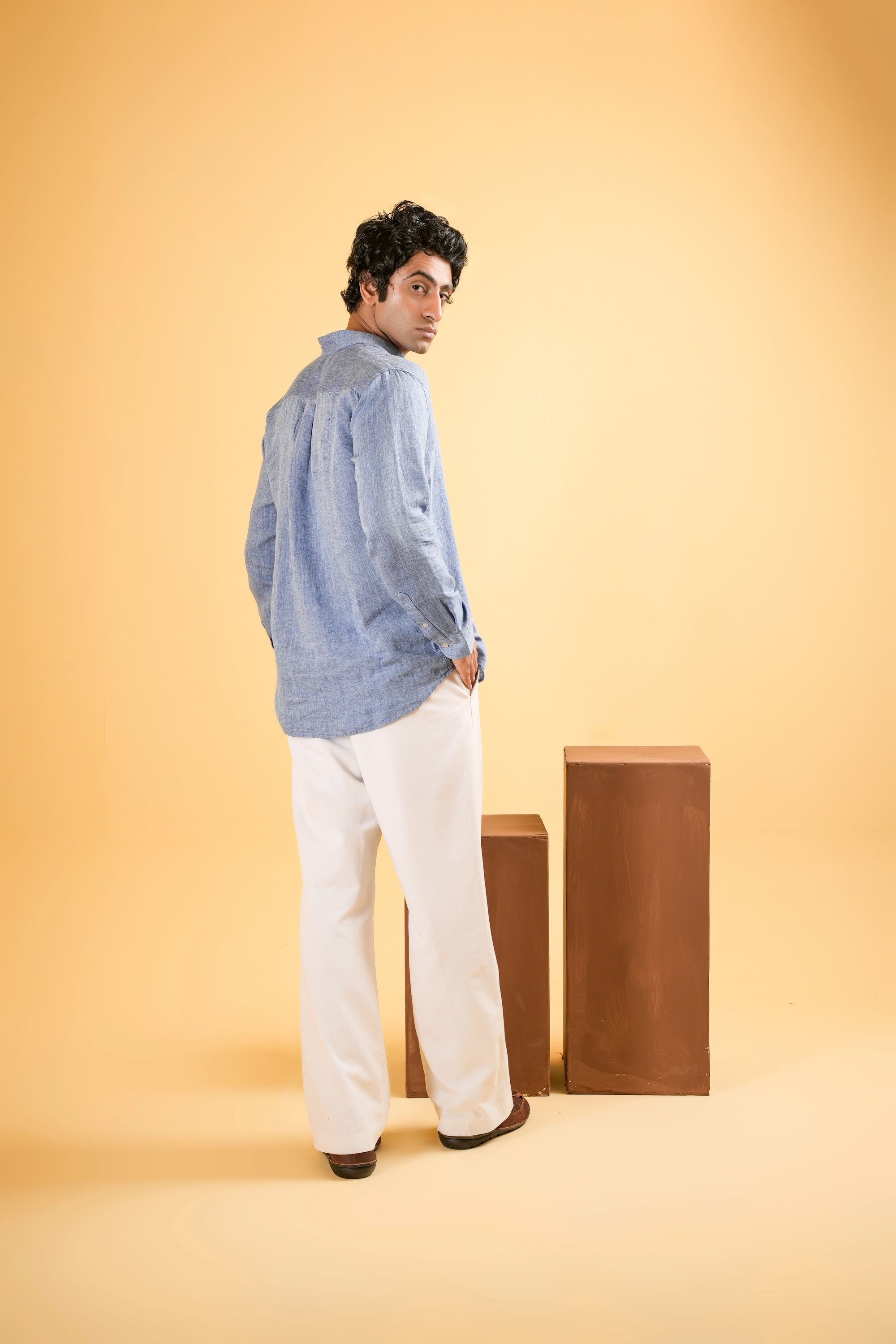 Azure Mist Linen Shirt
