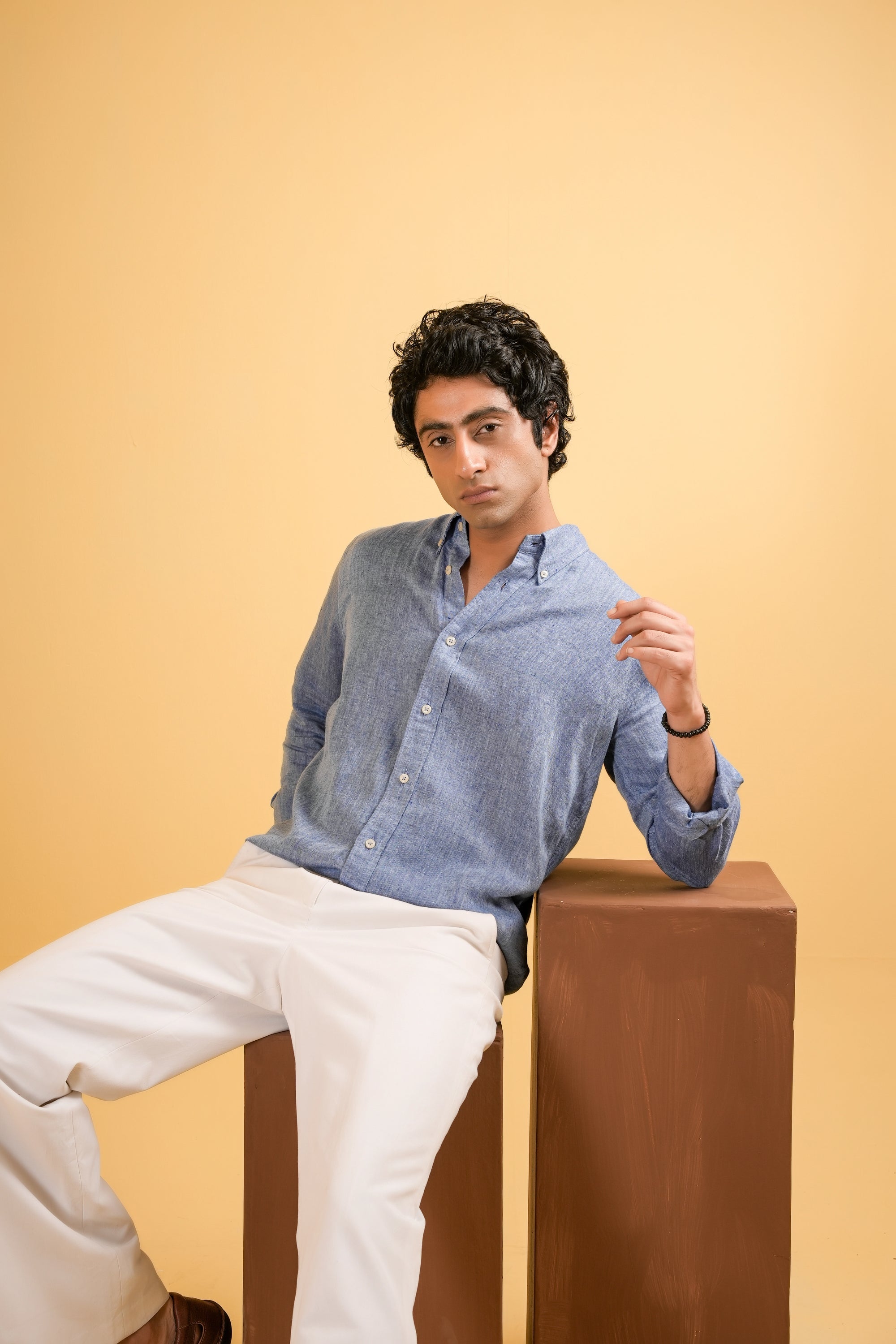 Azure Mist Linen Shirt