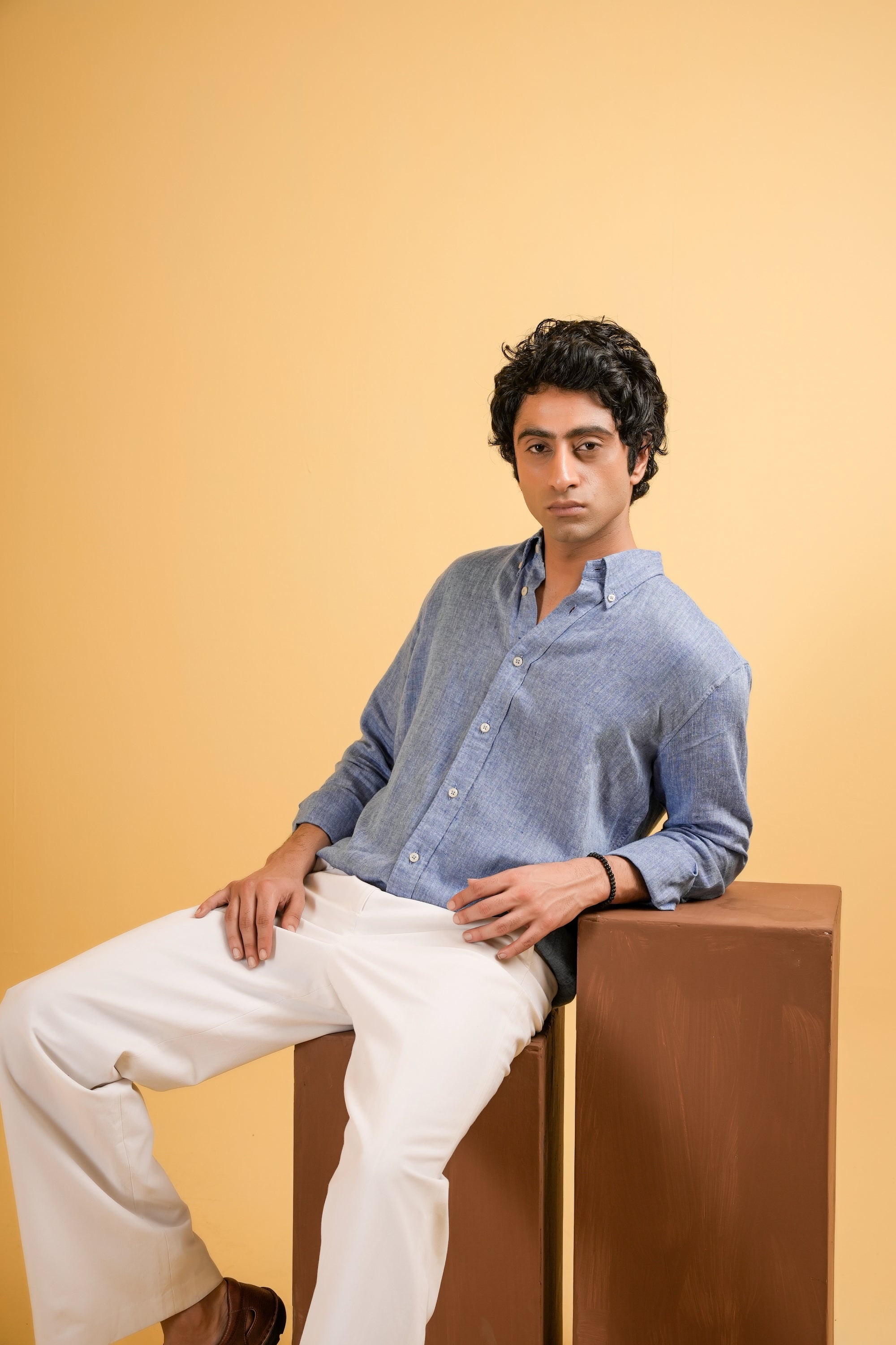 Azure Mist Linen Shirt