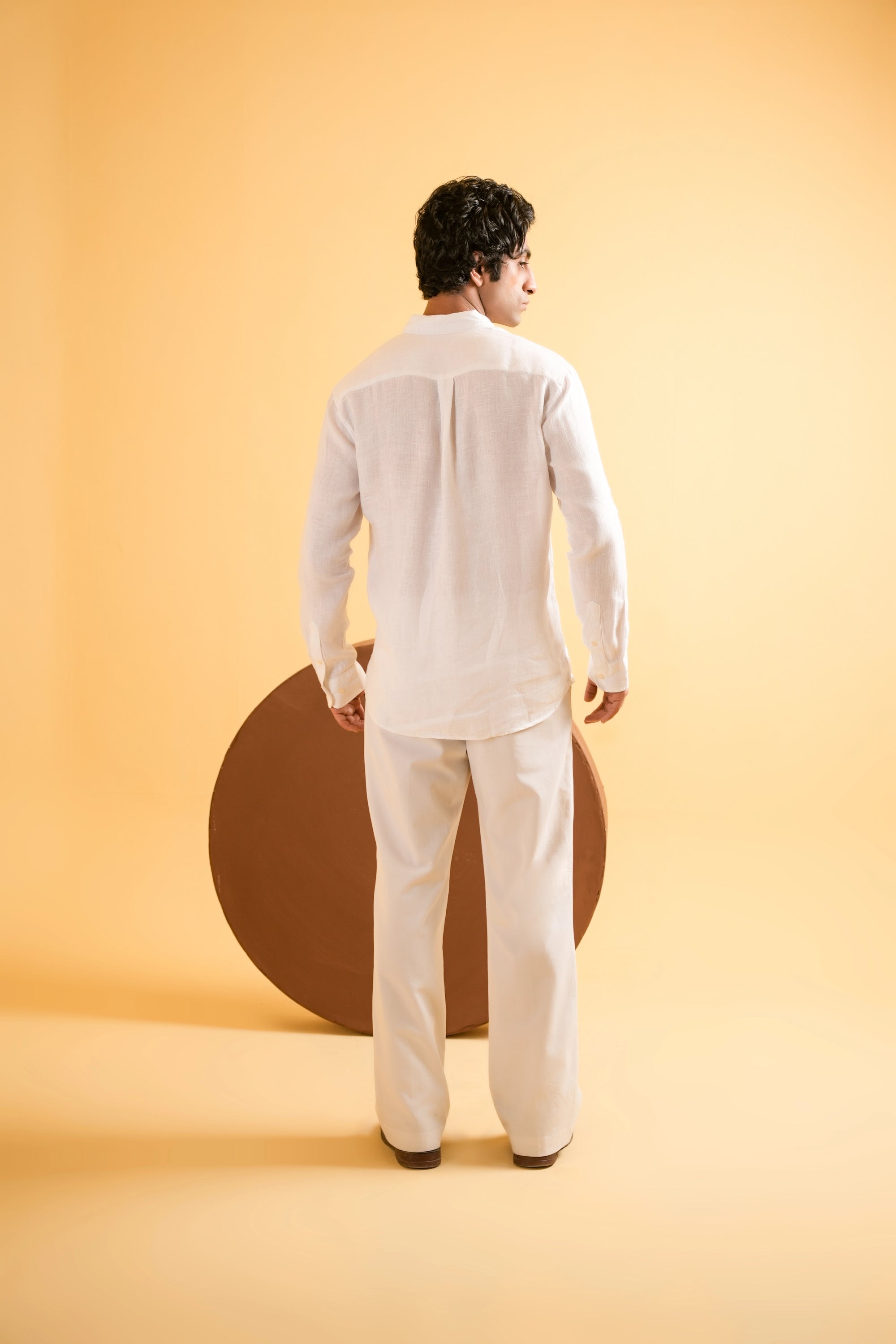 Ivory Cloud Linen Shirt