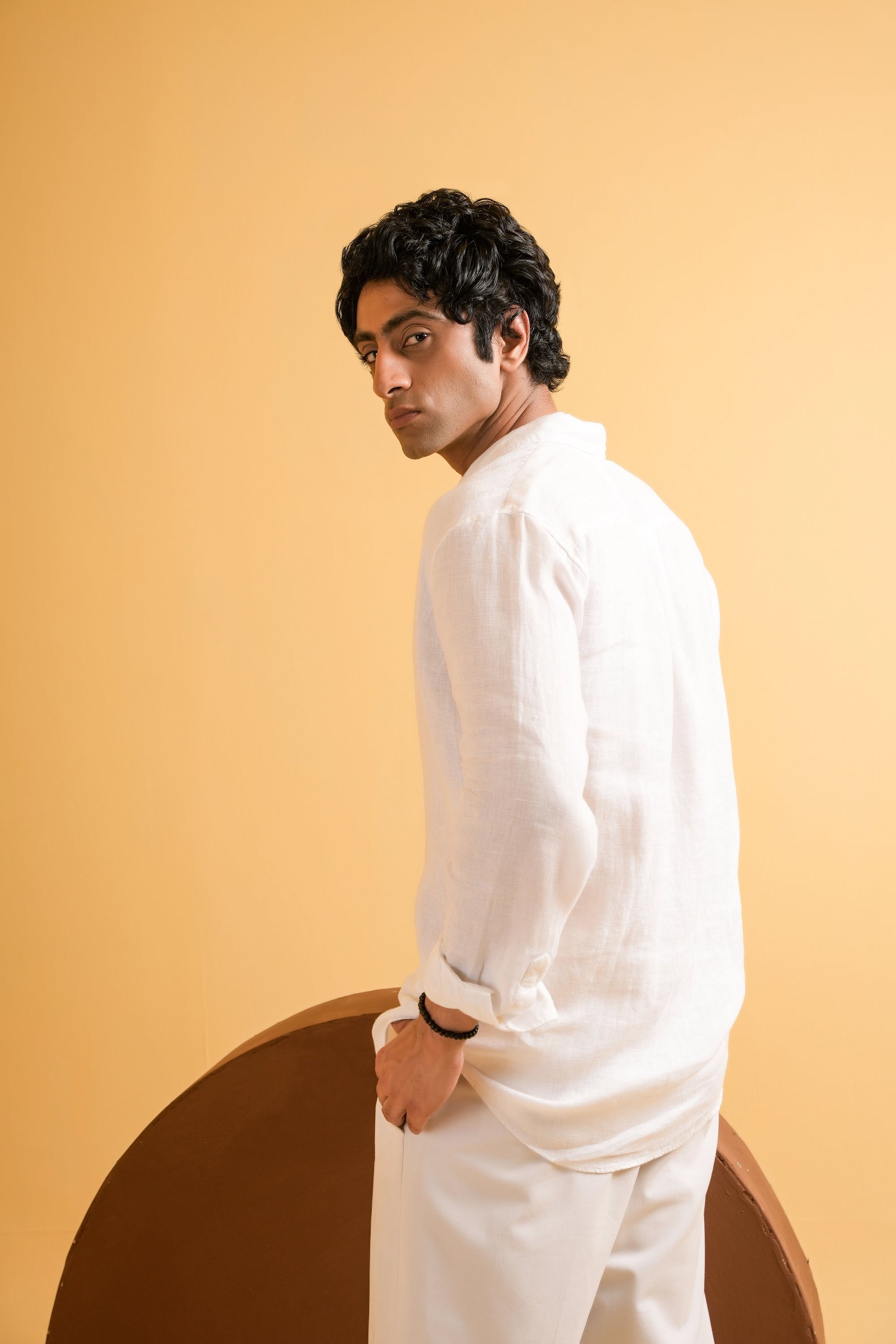 Ivory Cloud Linen Shirt
